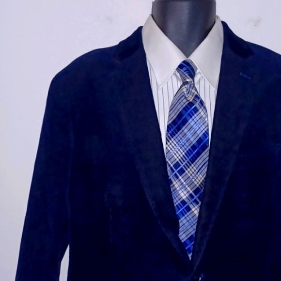 PIERRE CARDIN Blue and White Plaid Silk Necktie - Picture 6 of 6